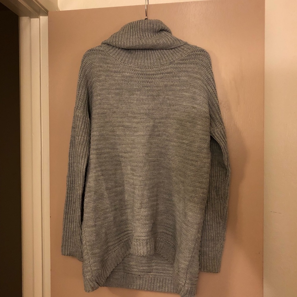 Grey Cowl Neck Dress
